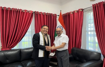 Consul General Mr. Ravi Shanker Goel welcomed Mr. Parlindungan Purba, Chairman of the University of Sari Mutiara